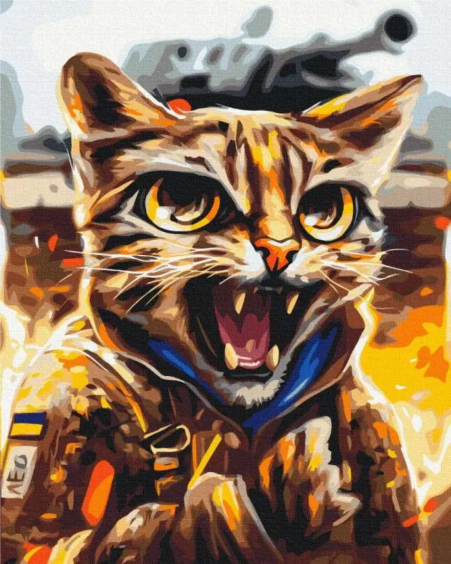 Картина за номерами Brushme Котик Ягуар 40x50 см (BSM-B53464)