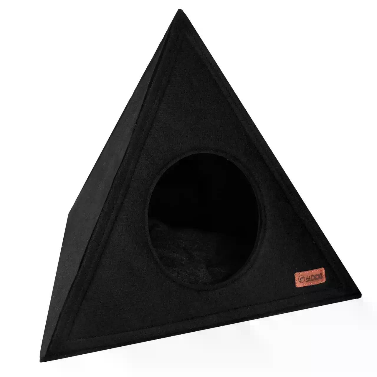 Будиночок‑лежанка Космос для собак і котів м’який будинок для сну та відпочинку 50х42 см Чорний