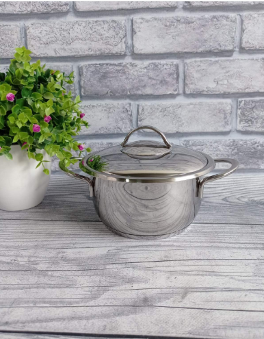 Каструля OMS Kinox л з нержавіючої сталі з кришкою для газу і індукцїї 16х10 см 1,8 л (30286081) - фото 2 Каструля OMS Kinox л з нержавіючої сталі з кришкою для газу і індукцїї 16х10 см 1,8 л (30286081) - фото 2