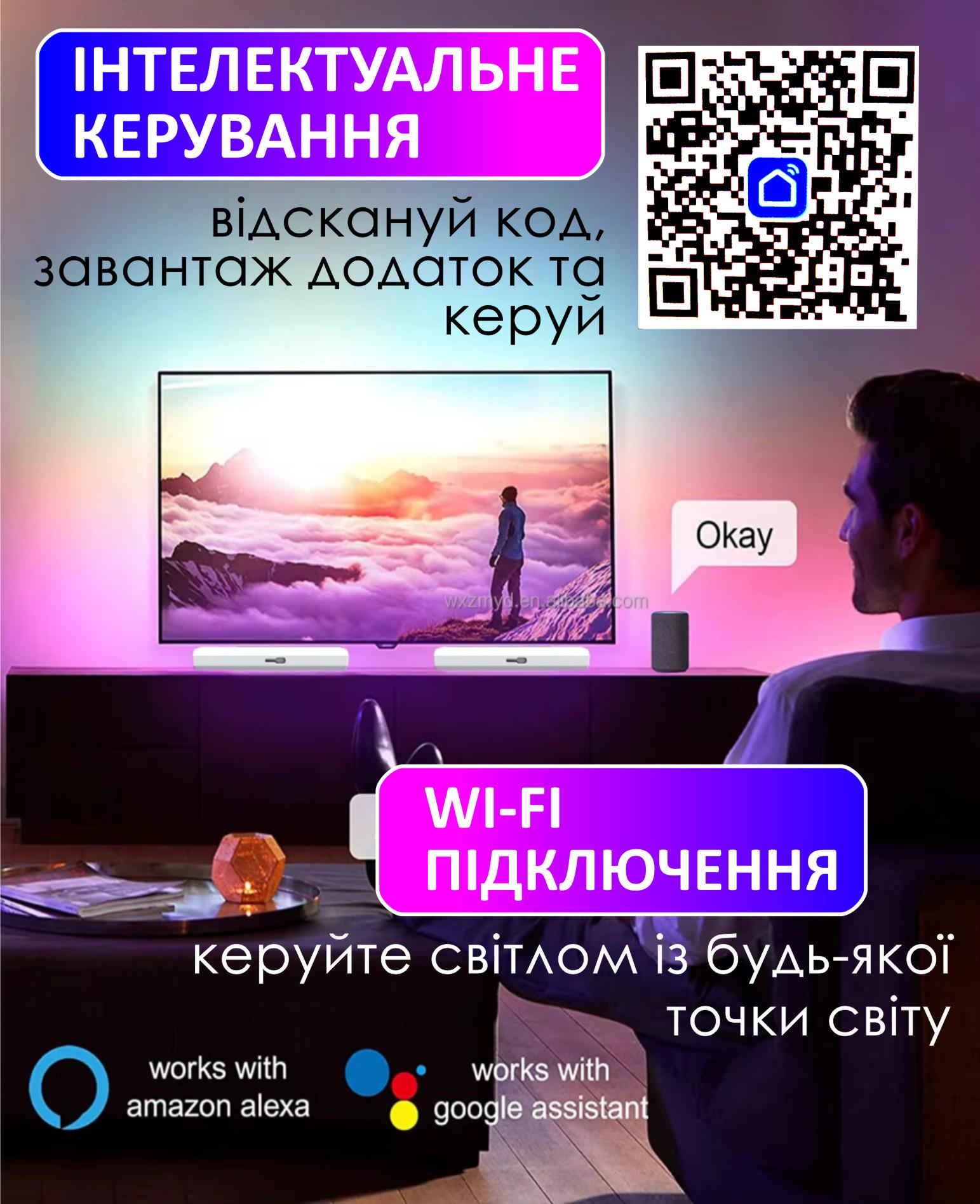 Панель світлодіодна RGB Tuya Smart LED Wi Fi/голосове керування Alexa/Google музична синхронізація (485423949) - фото 6 Панель світлодіодна RGB Tuya Smart LED Wi Fi/голосове керування Alexa/Google музична синхронізація (485423949) - фото 6