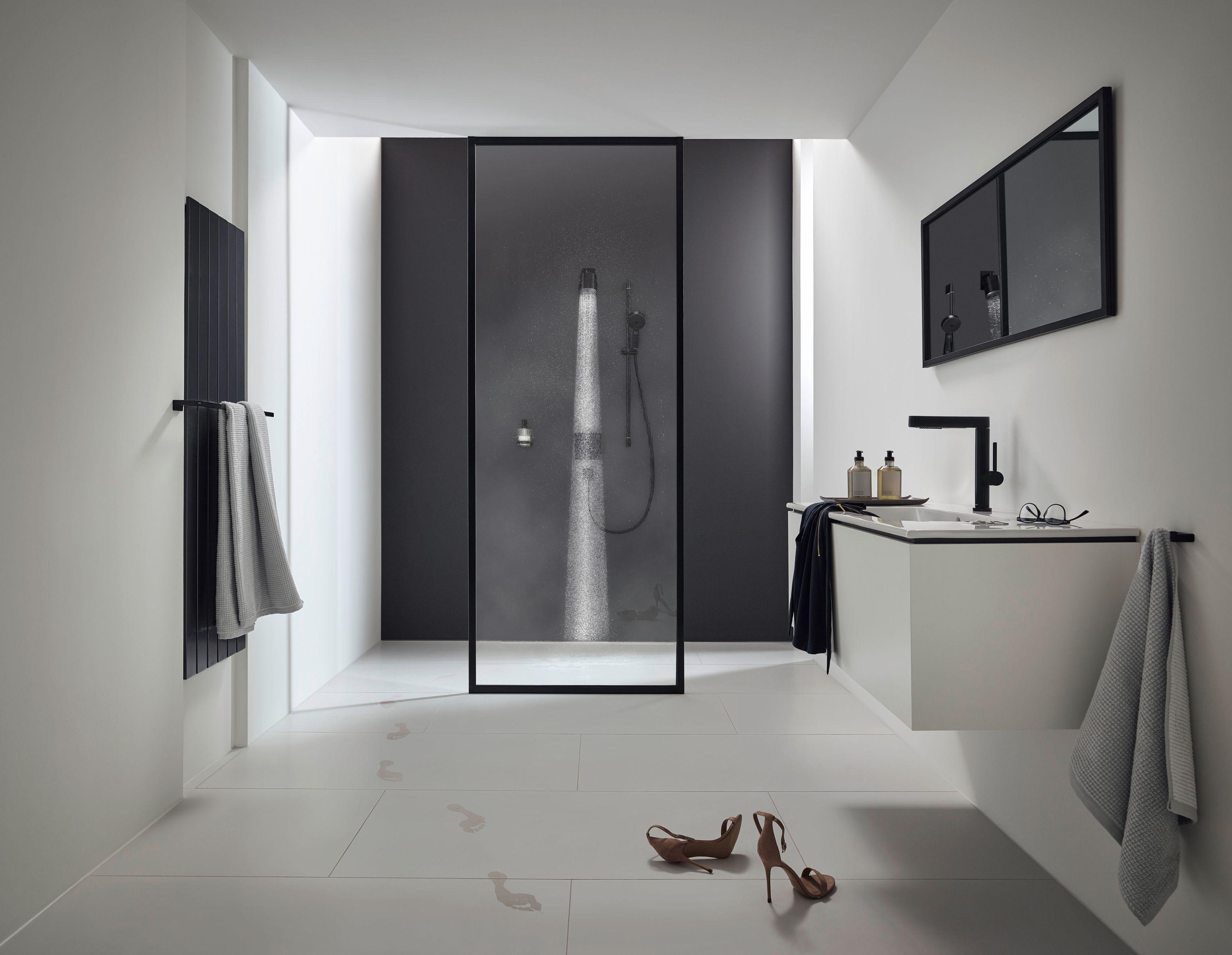 Держатель для полотенец Hansgrohe ADDSTORIS 41743670 двойной Черный (120901) - фото 5 Держатель для полотенец Hansgrohe ADDSTORIS 41743670 двойной Черный (120901) - фото 5