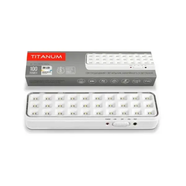 Ліхтарик LED аварійний TITANUM TL-EM1106 30 LED 2 W 6500 K IP20