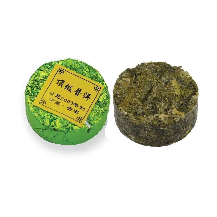 Пуэр Світ чаю Премиум зеленый прессованный мини таблетки 7 г (3058) - фото 1