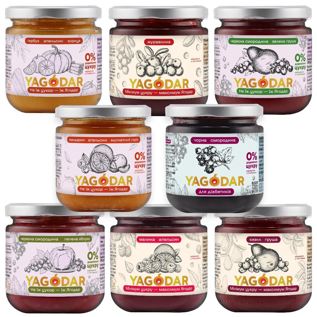 Джемы до мяса ЯГОДАР с кислинкой 8 шт. 1,6 кг (2444777234)