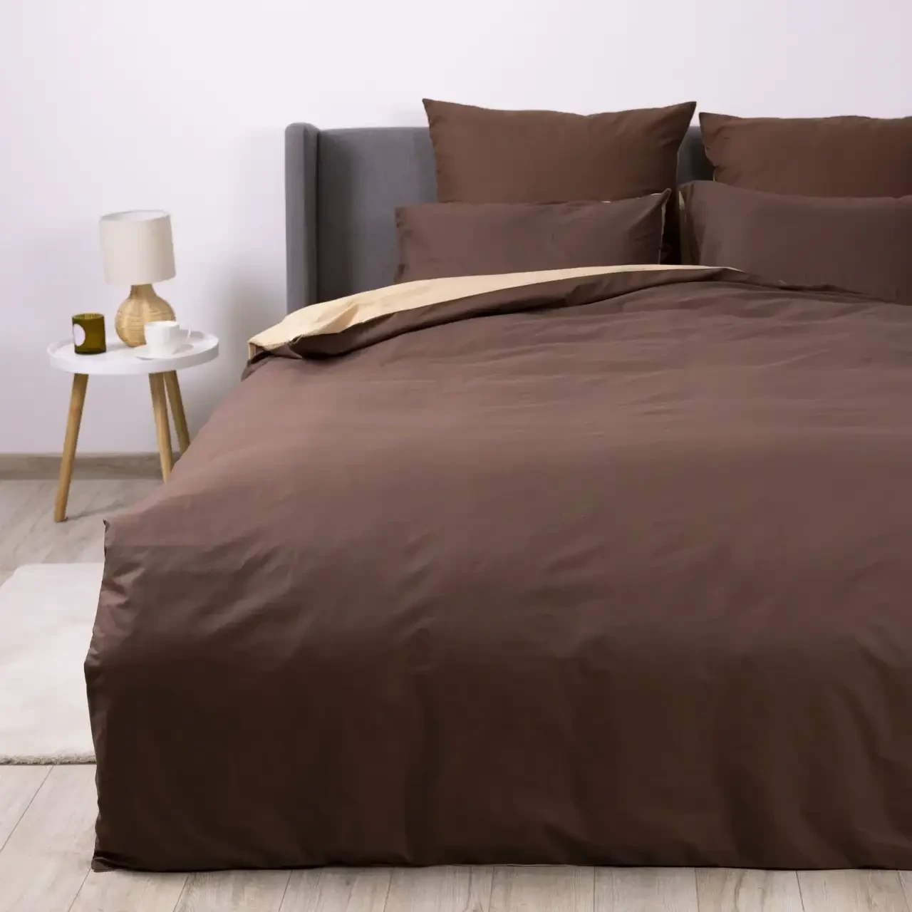 Комплект постельного белья Nature`s Nest полуторный ранфорс 150х215 см/наволочки 2 шт. 50х70 см Коричневый - фото 5