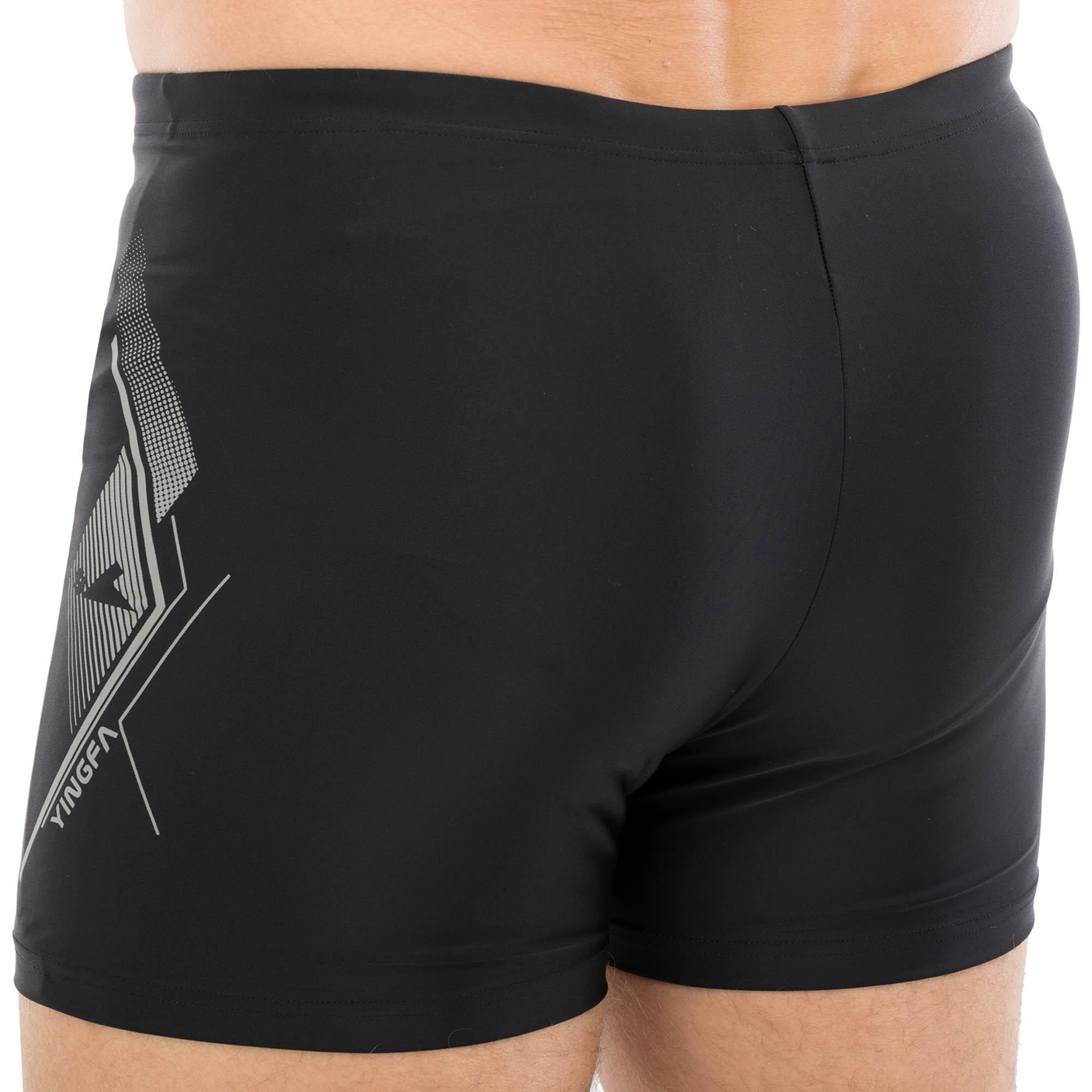 Плавки боксери чоловічі для плавання YINGFA Y3957 L Чорний/Сірий (Y3957_Черный-серый_L_(160-165) - фото 5