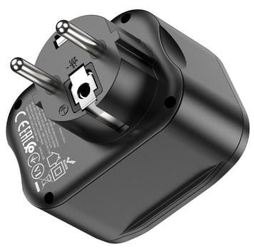 Зарядное устройство Hoco многофункциональное 4000 W/1 розетка/Type-C PD20 W/2 USB 18 W Черный (NS3)