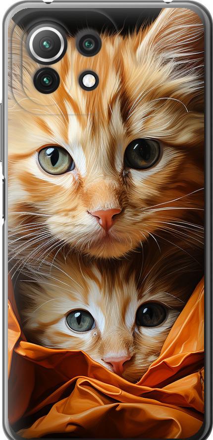 Чехол на Xiaomi Mi 11 Lite Котики 2 (5664t-2281-42517)