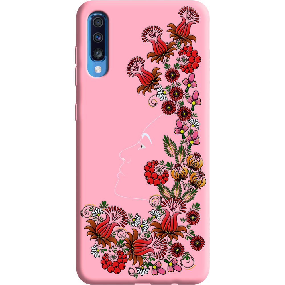 Чехол Boxface Samsung A705 Galaxy A70 3D Ukrainian Muse Розовый силикон (36860-bk64-37422)