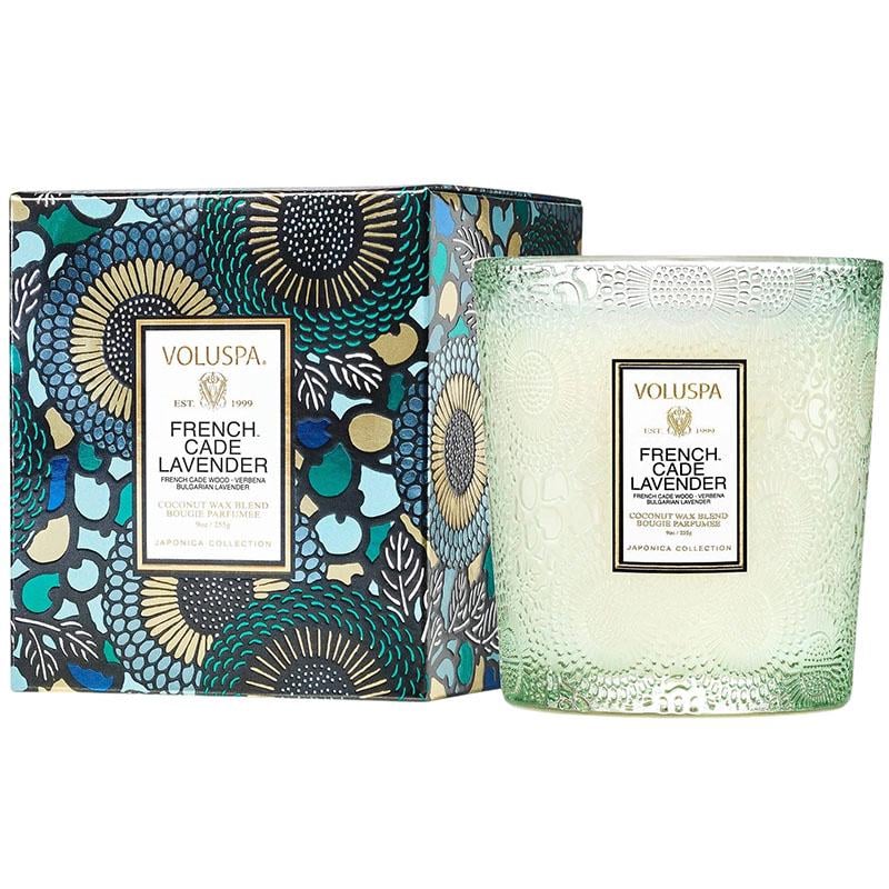 Свеча ароматическая Voluspa Japonica French Cade Lavender 255 г стеклянный стакан (111004506)