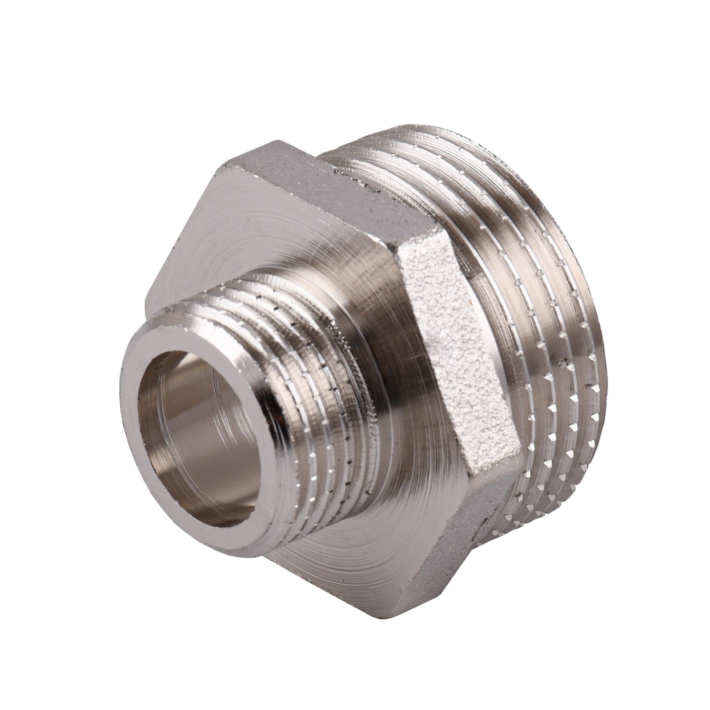 Ниппель редукционный Optimum NN532G 1″х1/2″ЗЗ никелированный под прокладку (000030790)