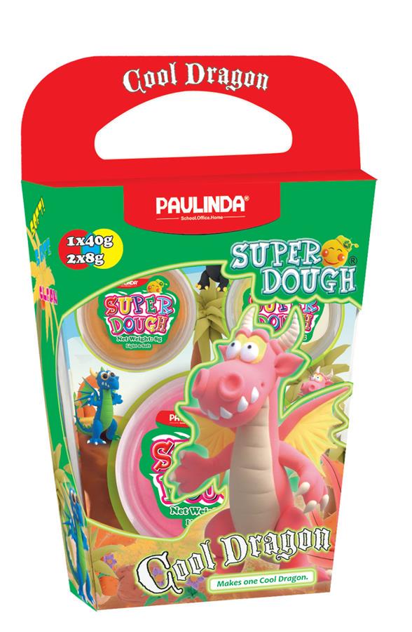 Маса для ліплення Paulinda Super Dough Cool Dragon Рожевий (PL-081378-15)