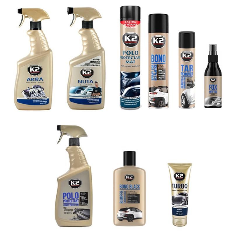 Набір професійний для догляду за авто K2 10 од. (na_119)