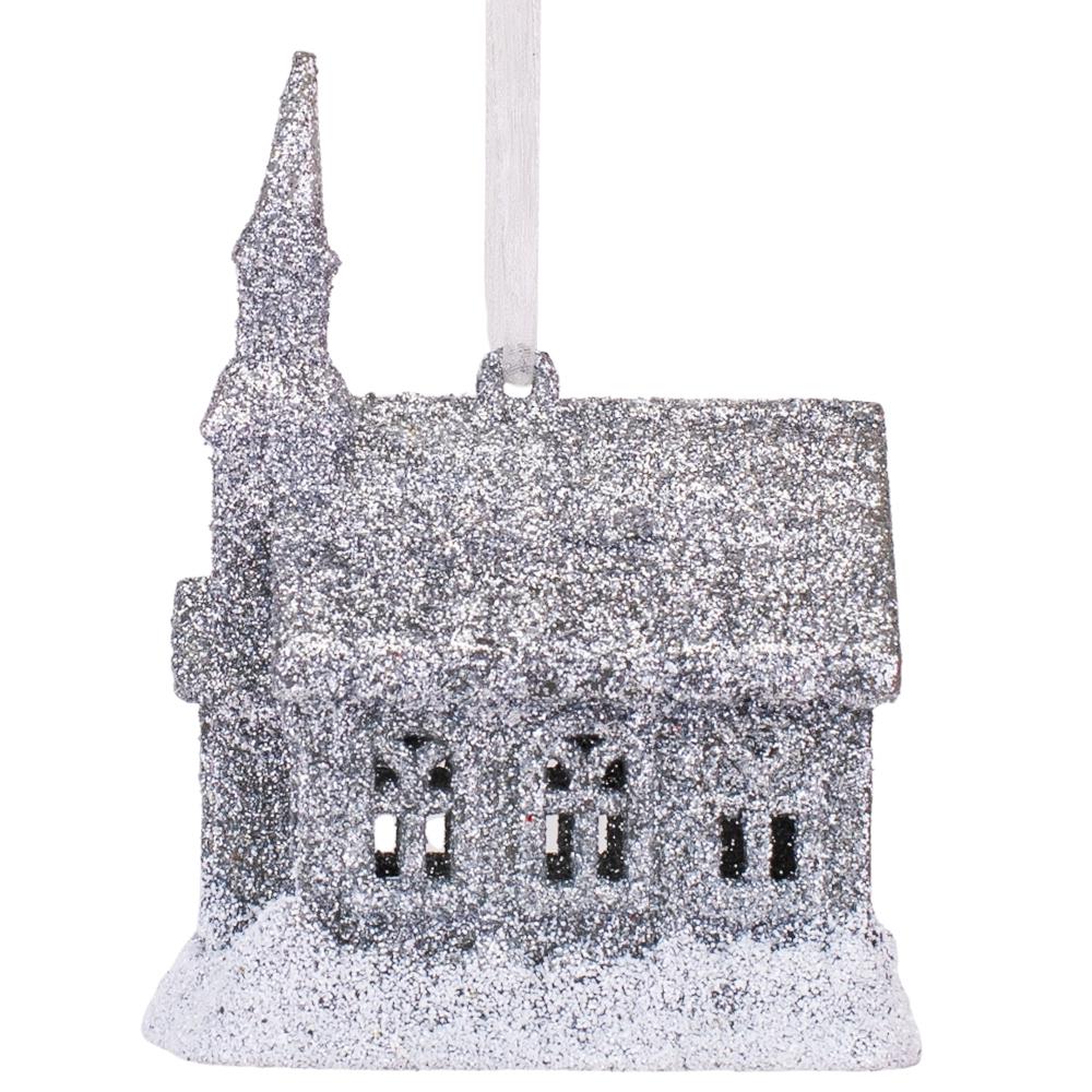 Игрушка на елку Elisey замок 10 см Серебряный (NH-106-K-16)