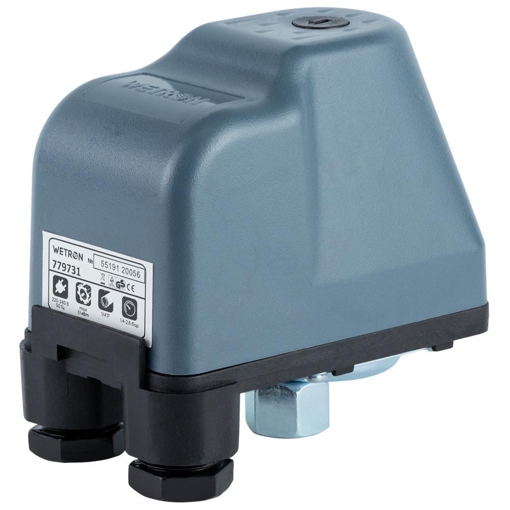 Реле давления Wetron SK-9C/1.5HP 1,1 кВт/1,4-2,8 бар гайка (779731)