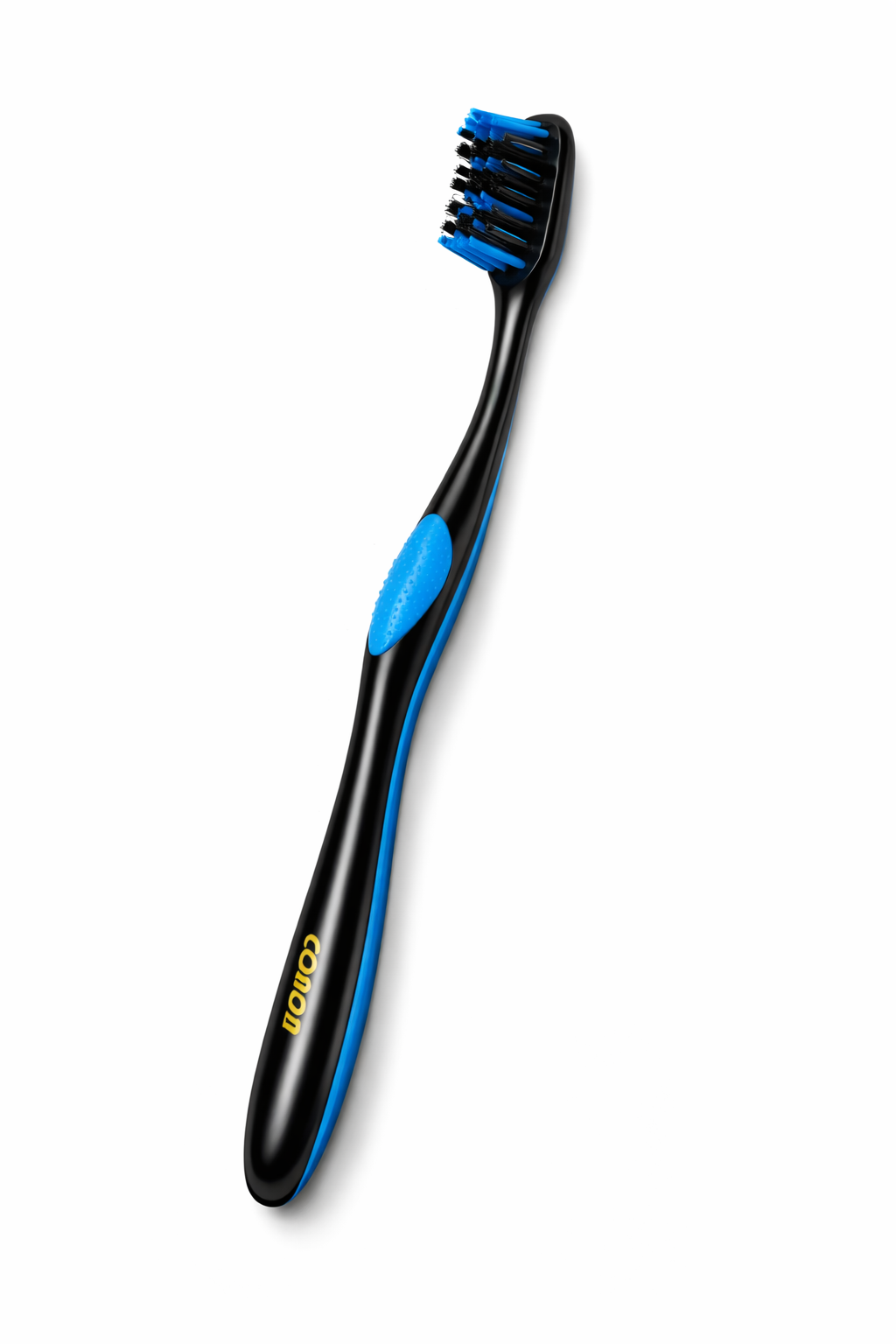 Зубная щетка бамбуковая угольная Nano Black Cobor средняя жесткость 19 см Синий (32470420)