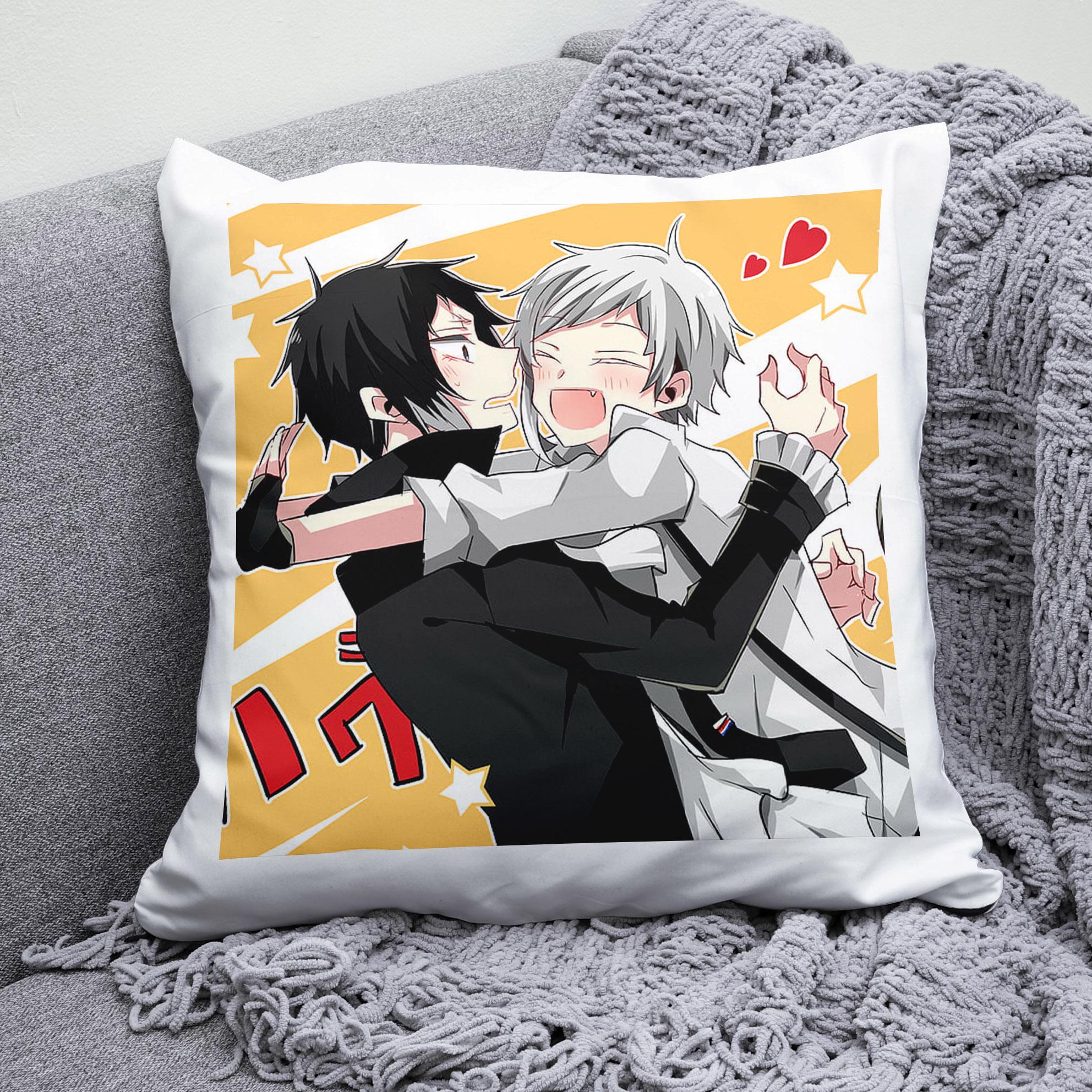 Плюшевая подушка квадрат с принтом Bungo Stray Dogs "2