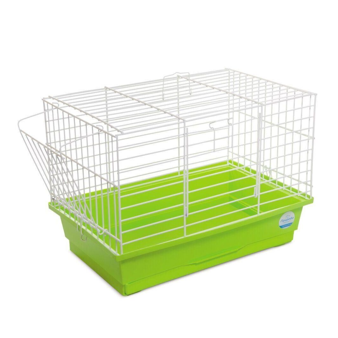 Клітка Природа Кролик міні для гризунів 44x27x30 см Білий/Зелений