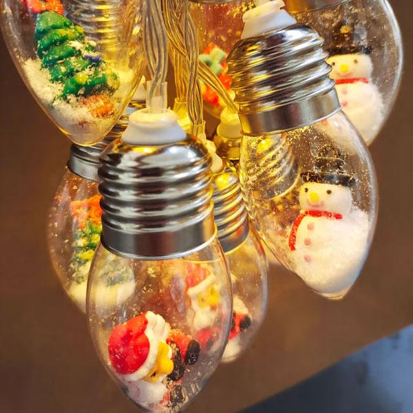 Гирлянда Рождественская со снегом 10 ламп 1.5 м Теплый белый (30365053) - фото 4 Гирлянда Рождественская со снегом 10 ламп 1.5 м Теплый белый (30365053) - фото 4