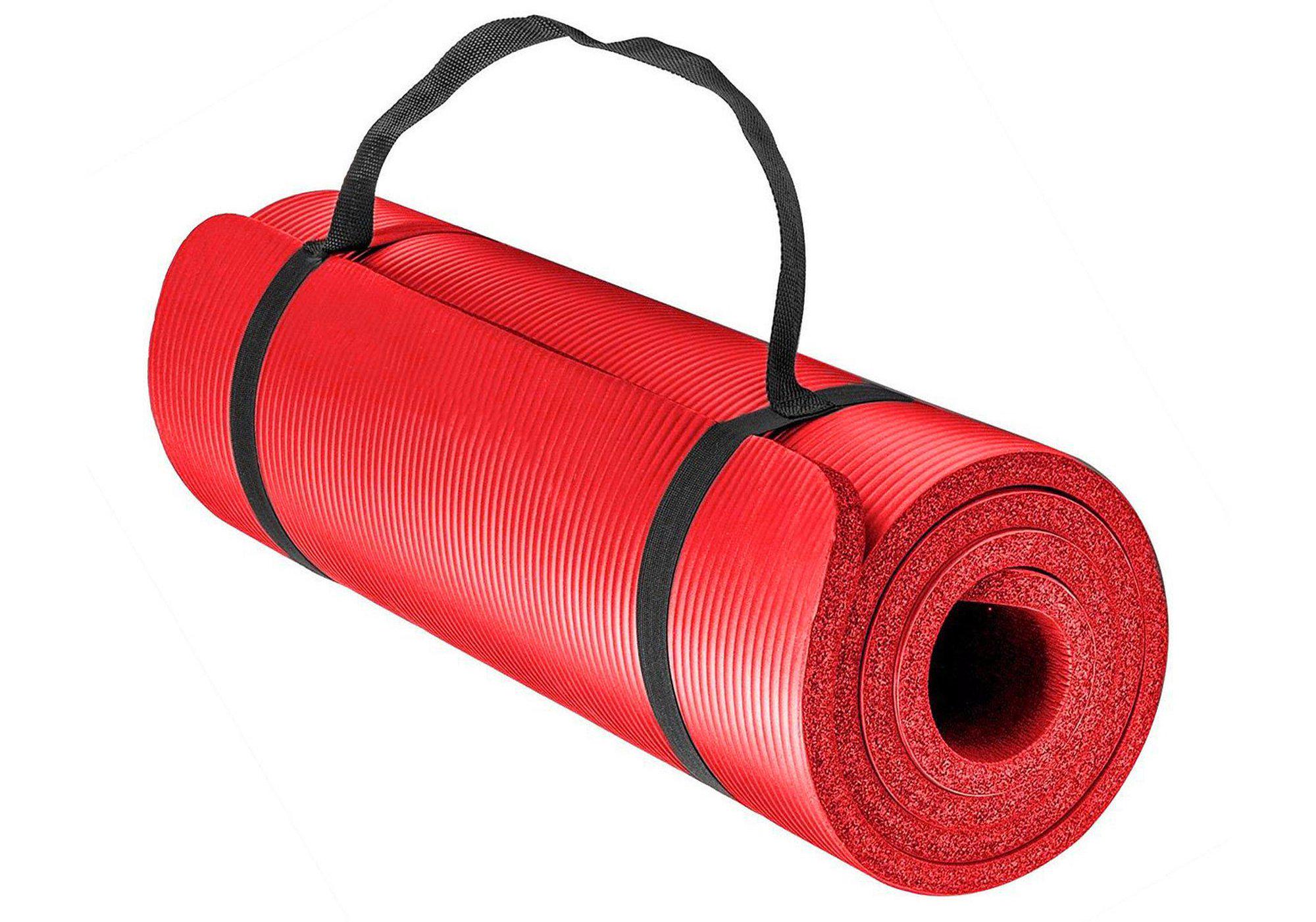 Коврик для йоги EasyFit NBR SOFT-Touch 15 мм Красный - фото 1