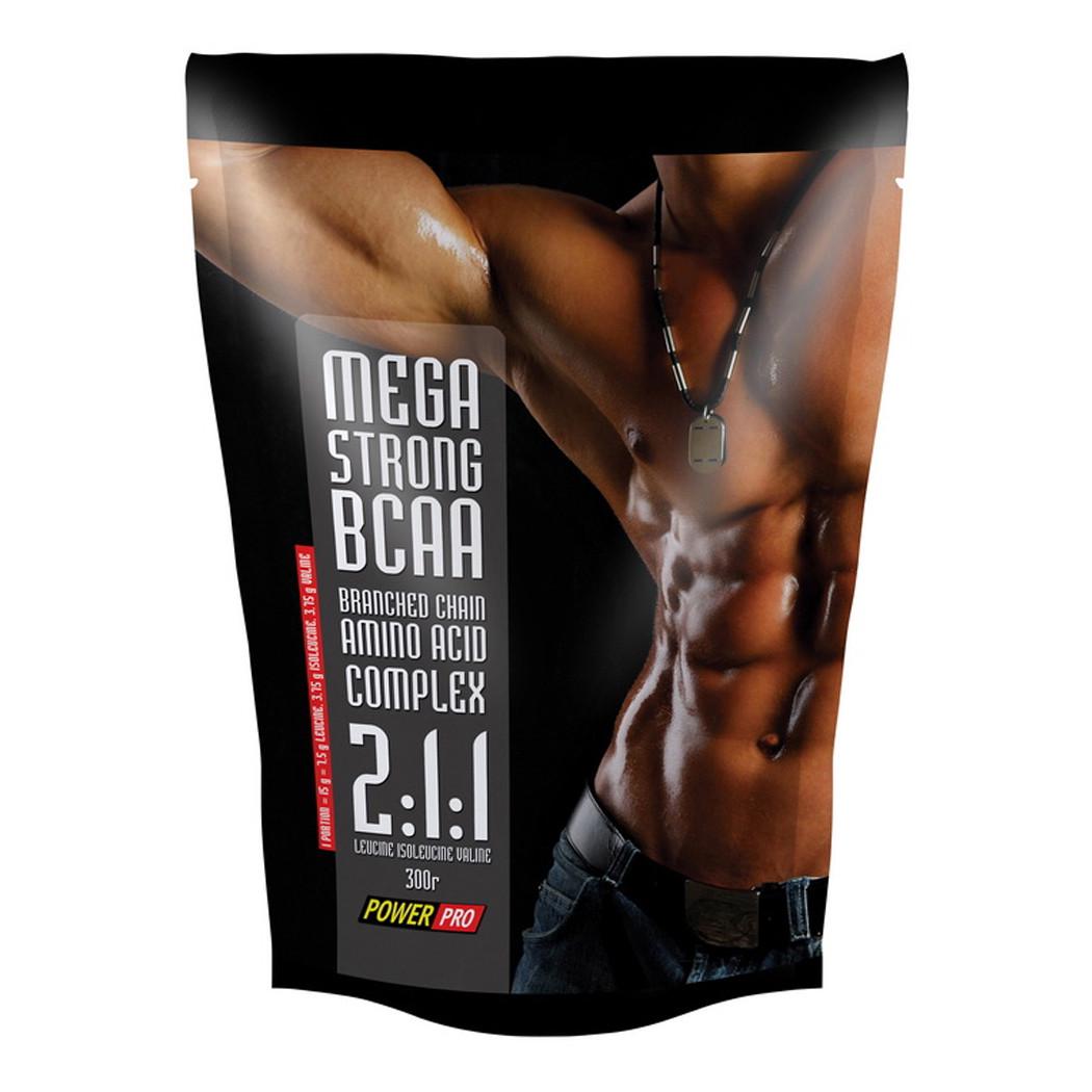 Амінокислоти Power Pro Mega Strong BCAA 300 г Без смаку (03481-01)