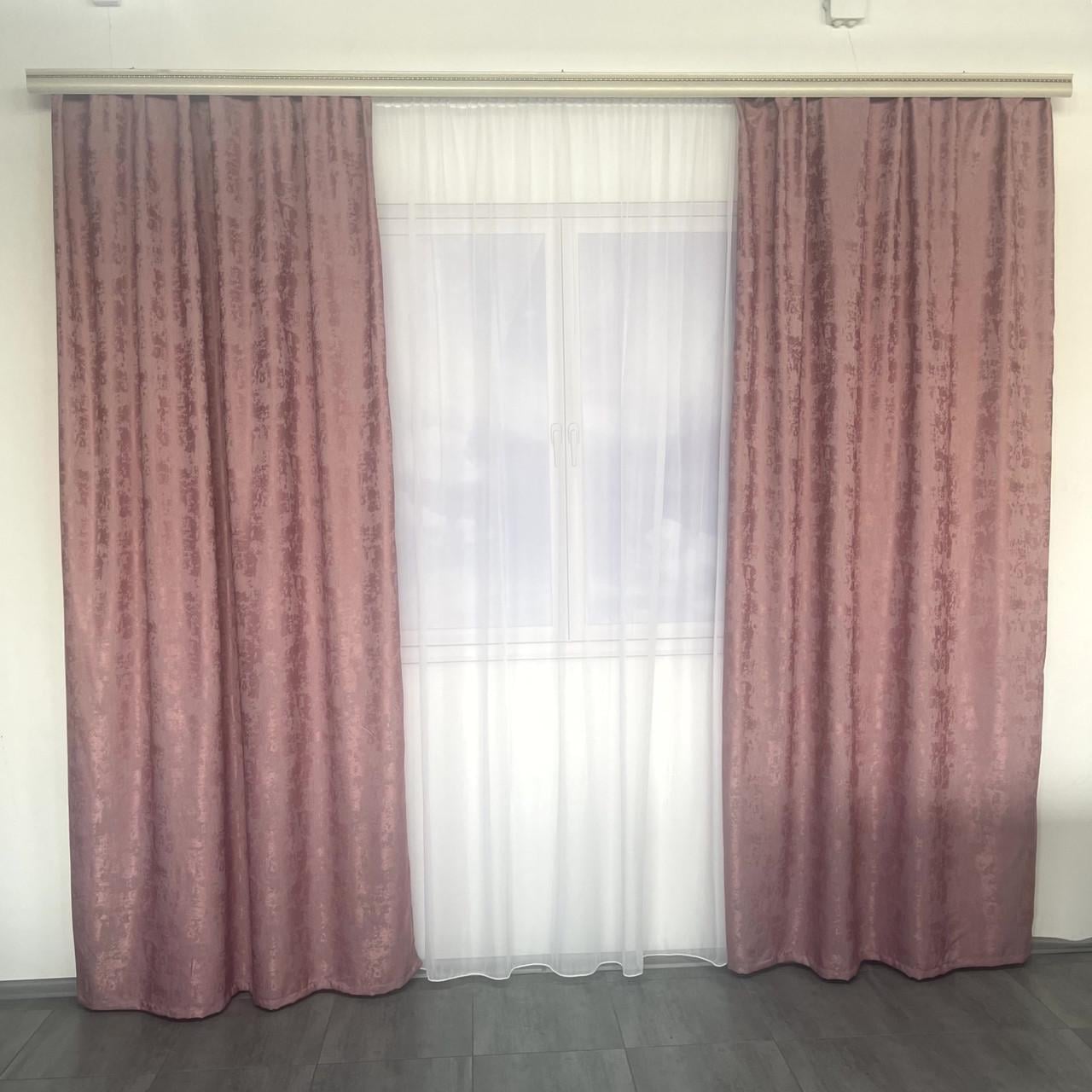 Шторы готовые Мрамор Розовый (SH-M23-13)