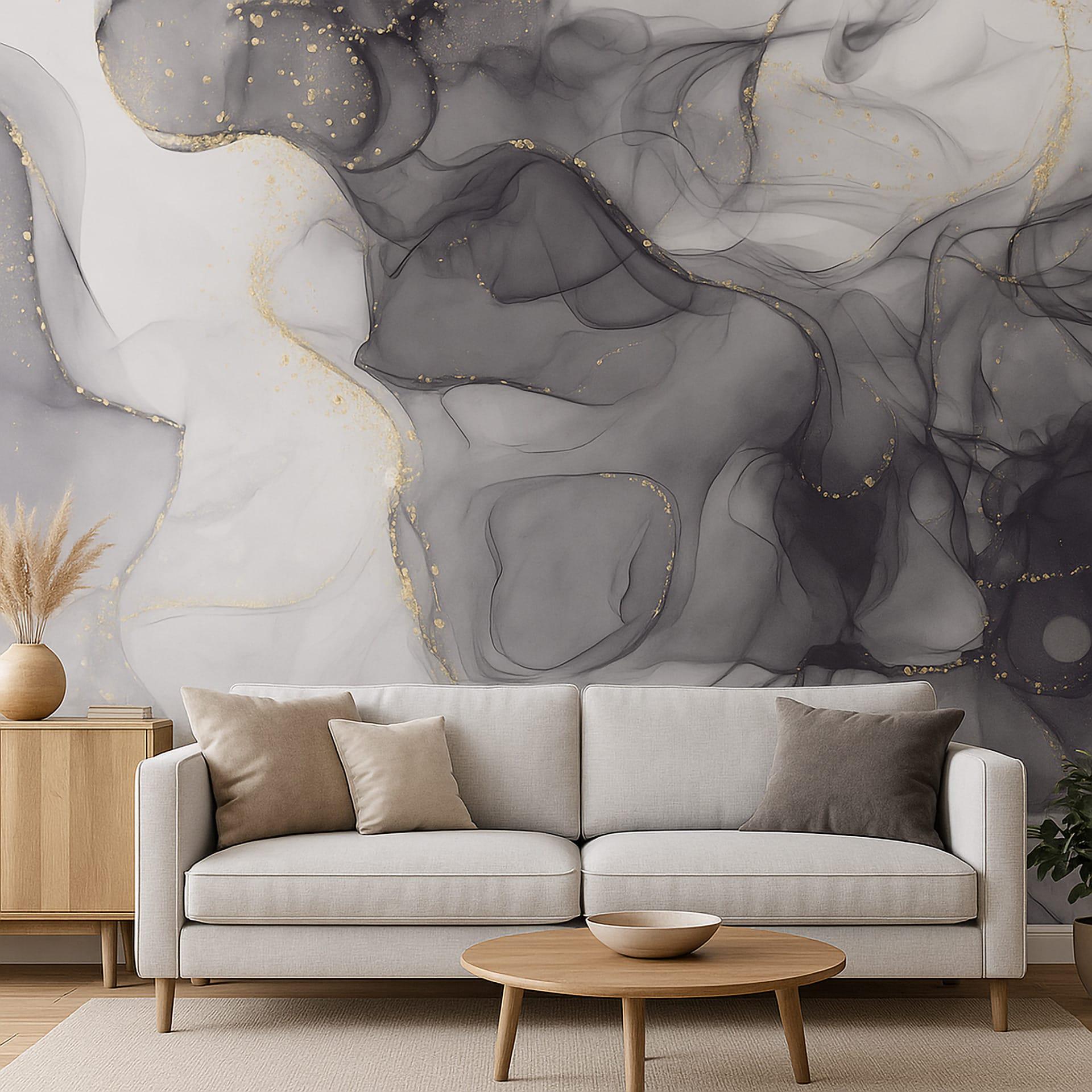Фотообои флизелиновые Styleo Print-walls Черный флюид 0194 300х200 см (Pw-0194)