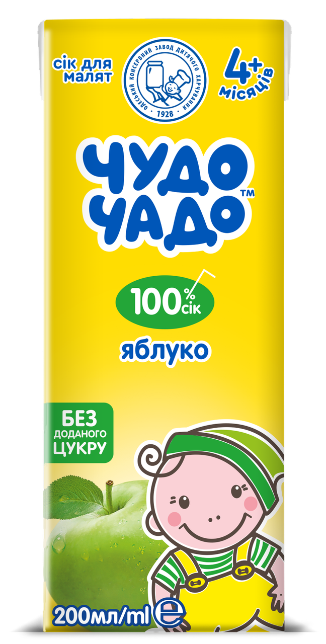 Сік Чудо-Чадо Яблуко освiтлений 200 мл (2325263917)