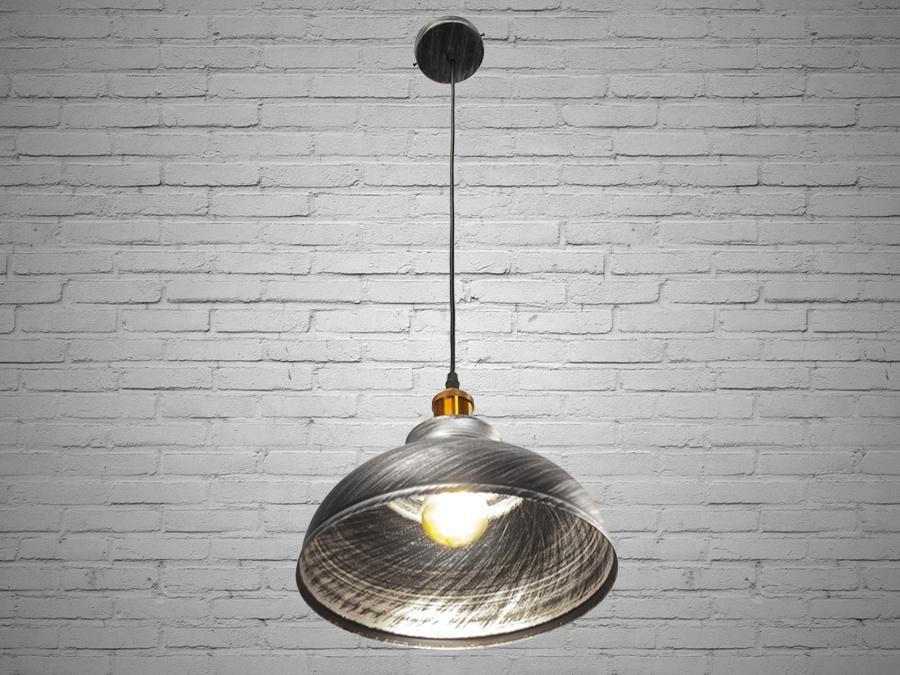 Светильник/подвес в стиле Лофт Черный/Серебряный (6858/300/BK/SV)