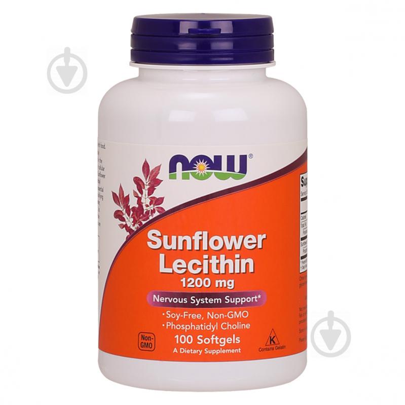 Подсолнуховый Лецитин 1200мг, Now Foods, 100 желатиновых капсул