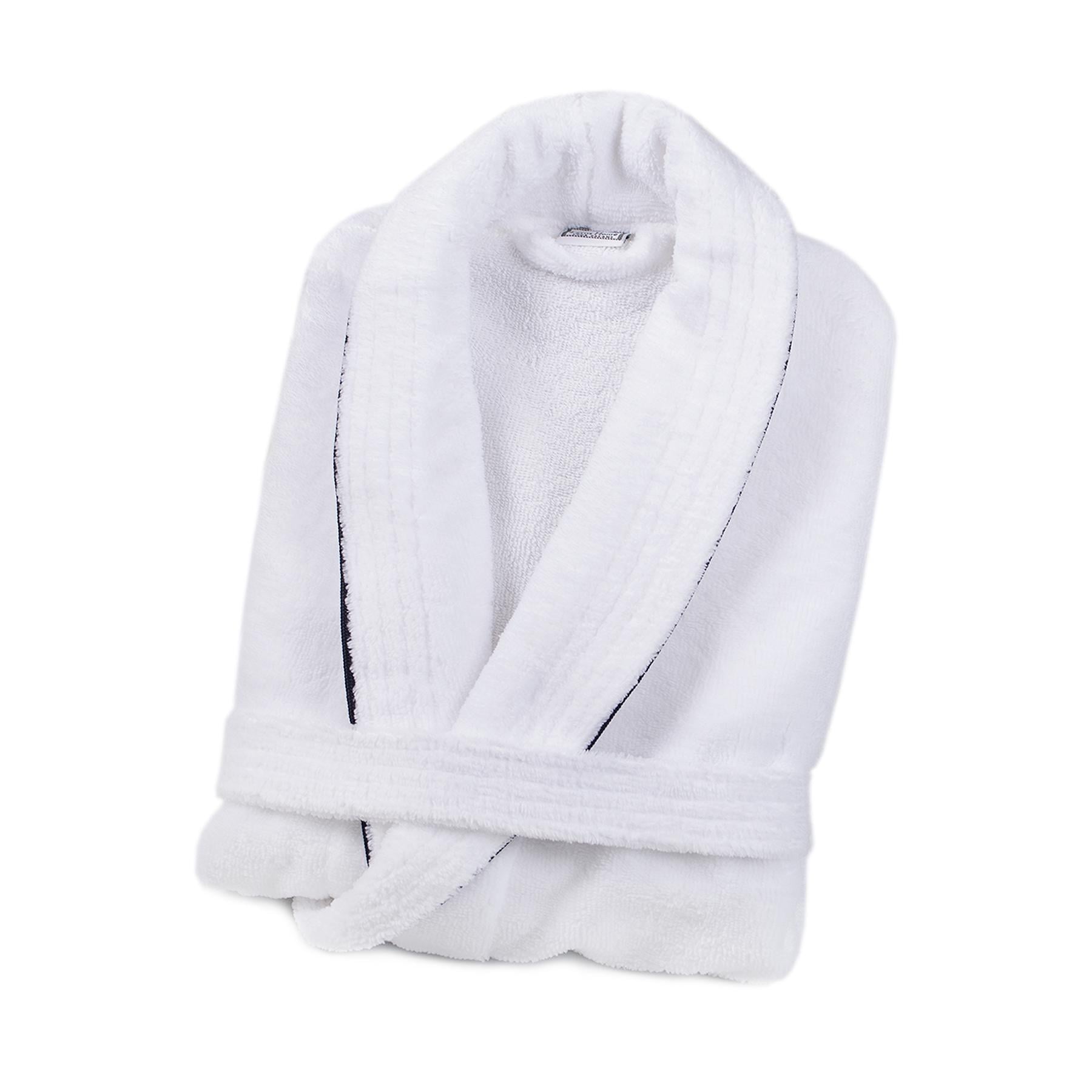 Халат Lotus Soft Collection велюр V2 кант S Синий/Белый (svt-2000022256353) Халат Lotus Soft Collection велюр V2 кант S Синий/Белый (svt-2000022256353)