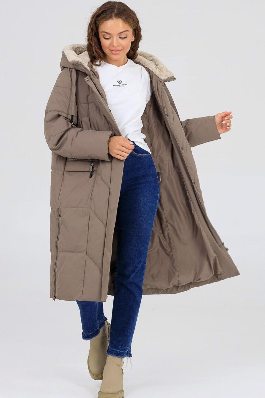 Пальто жіноче зимове р. 50 Капучіно (8923s\50) - фото 4 Пальто жіноче зимове р. 50 Капучіно (8923s\50) - фото 4