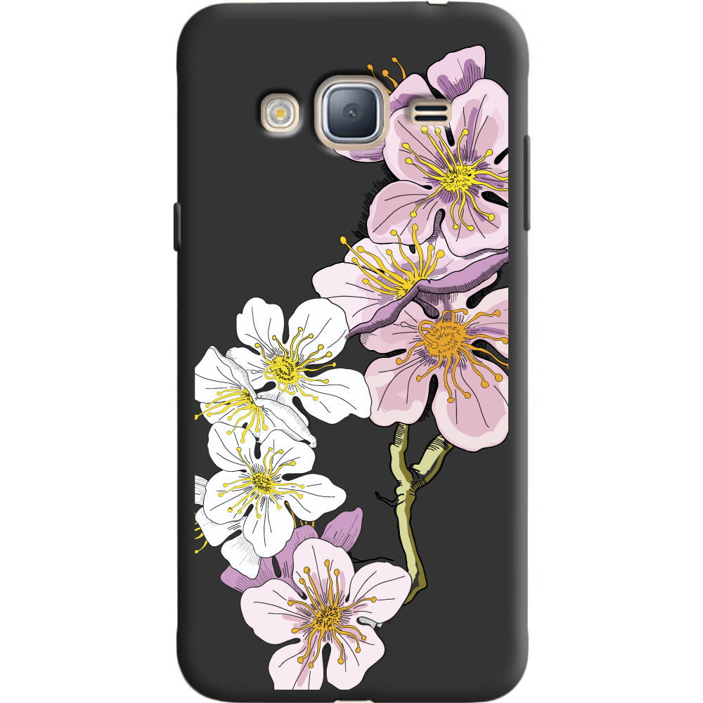 Чохол BoxFace Samsung J320 Galaxy J3 Cherry Blossom Чорний силікон (24962-cc4-36110)