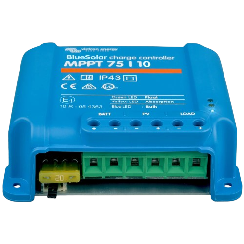 Контролер заряду сонячних панелей Victron Energy BlueSolar MPPT 75/10 12/24 10 А VE.Direct Синій (632845) - фото 2