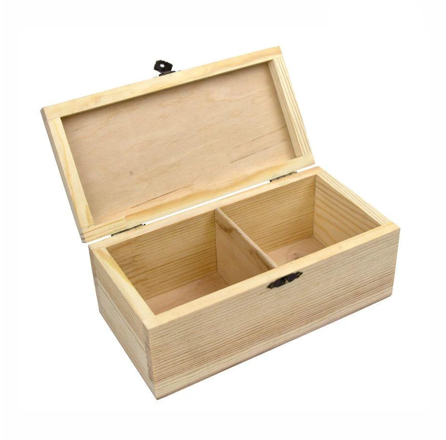 Скринька для декупажу Rosa Talent дерев'яна з замком 2 секції 20х10х8 см (4820149904993)