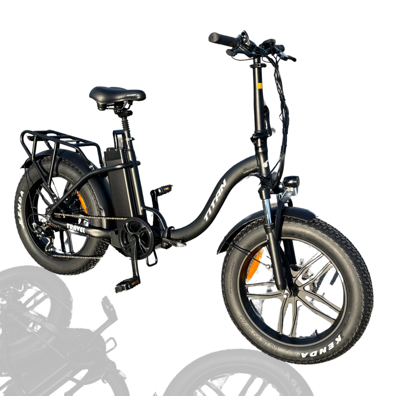 Велосипед складний з Е-комплектом E-Titan Travel 20,4" 13" 500W 48V 12ah 2025 Чорний