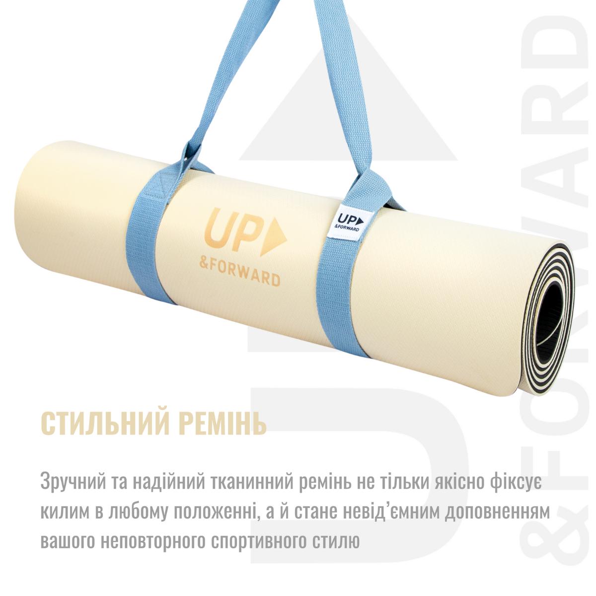 Коврик для фитнеса UP & FORWARD TPE 183x61x0,6 см Melon - фото 7