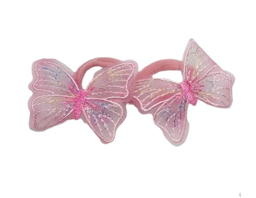 Резинки для волос Stenson Бабочка WW02504 2 шт. Pink