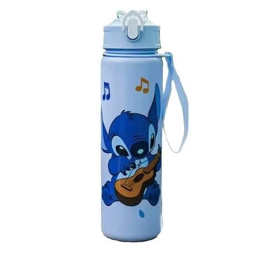 Детская бутылка для воды с тубочкой Stich 750 мл Голубой (35109968)