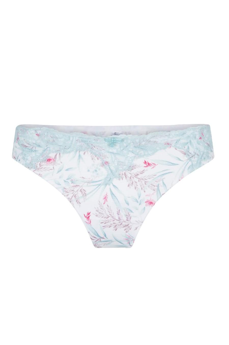 Трусики стринг LingaDore р. 2/S Белый/Бирюзовый (68496)