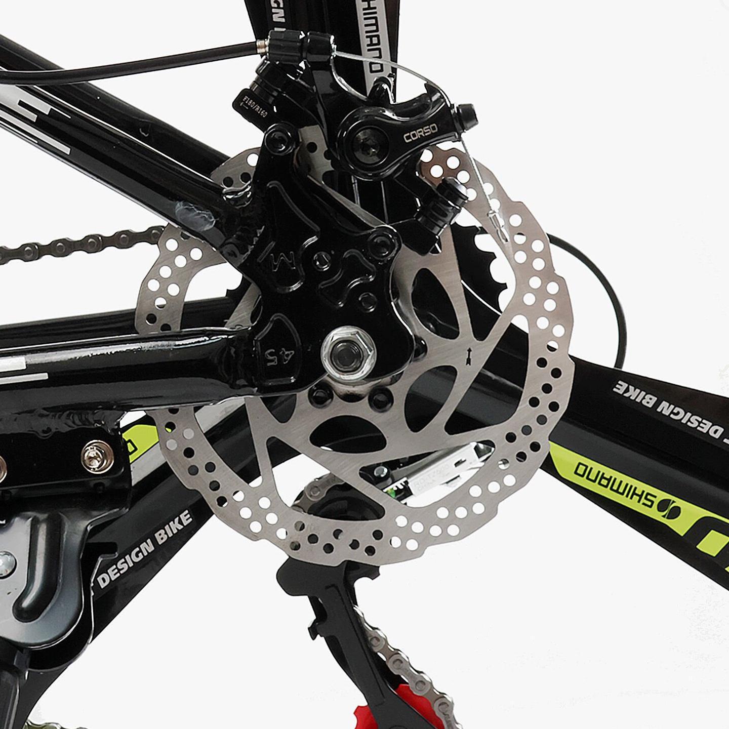 Велосипед горный Corso Evolution алюминиевый литые диски рама 26"/13" Серо-желтый (824568383) - фото 5 Велосипед горный Corso Evolution алюминиевый литые диски рама 26"/13" Серо-желтый (824568383) - фото 5