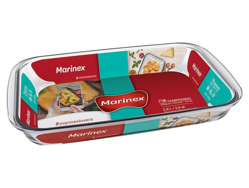 Деко жароміцне скляне прямокутне Marinex для випікання 2,9 л (6536)