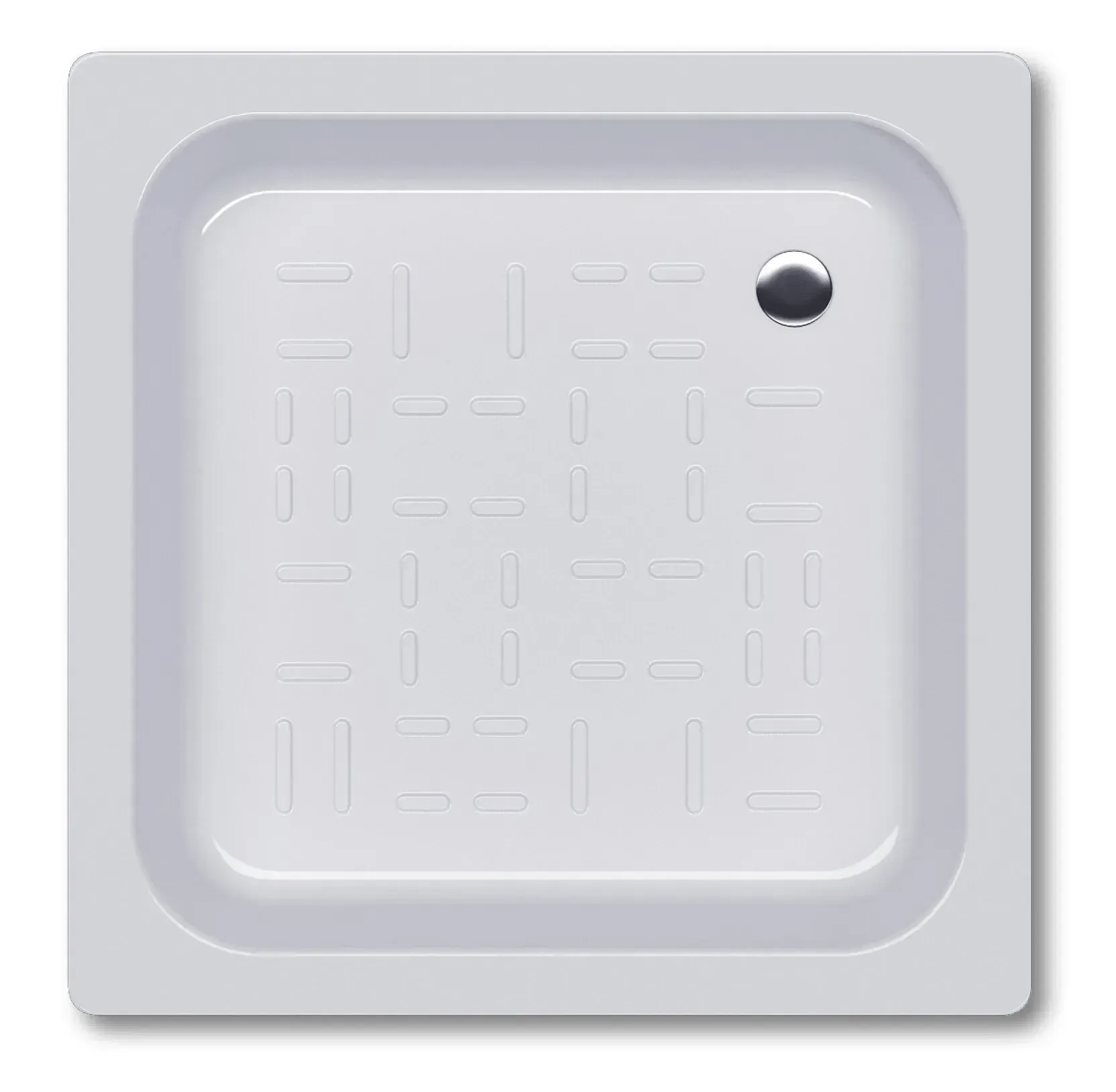 Душевой поддон KollerPool стальной 80x80 квадратный Белый (1733620102)