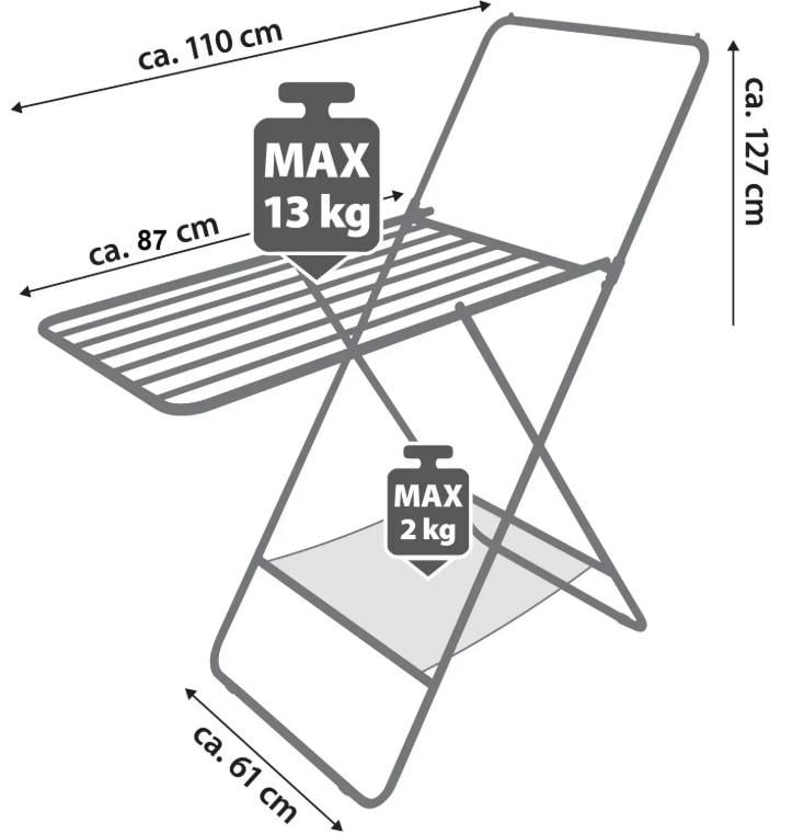 Сушарка для білизни підлогова Casa Si City 8 м White (CS92282W04) - фото 3 Сушарка для білизни підлогова Casa Si City 8 м White (CS92282W04) - фото 3