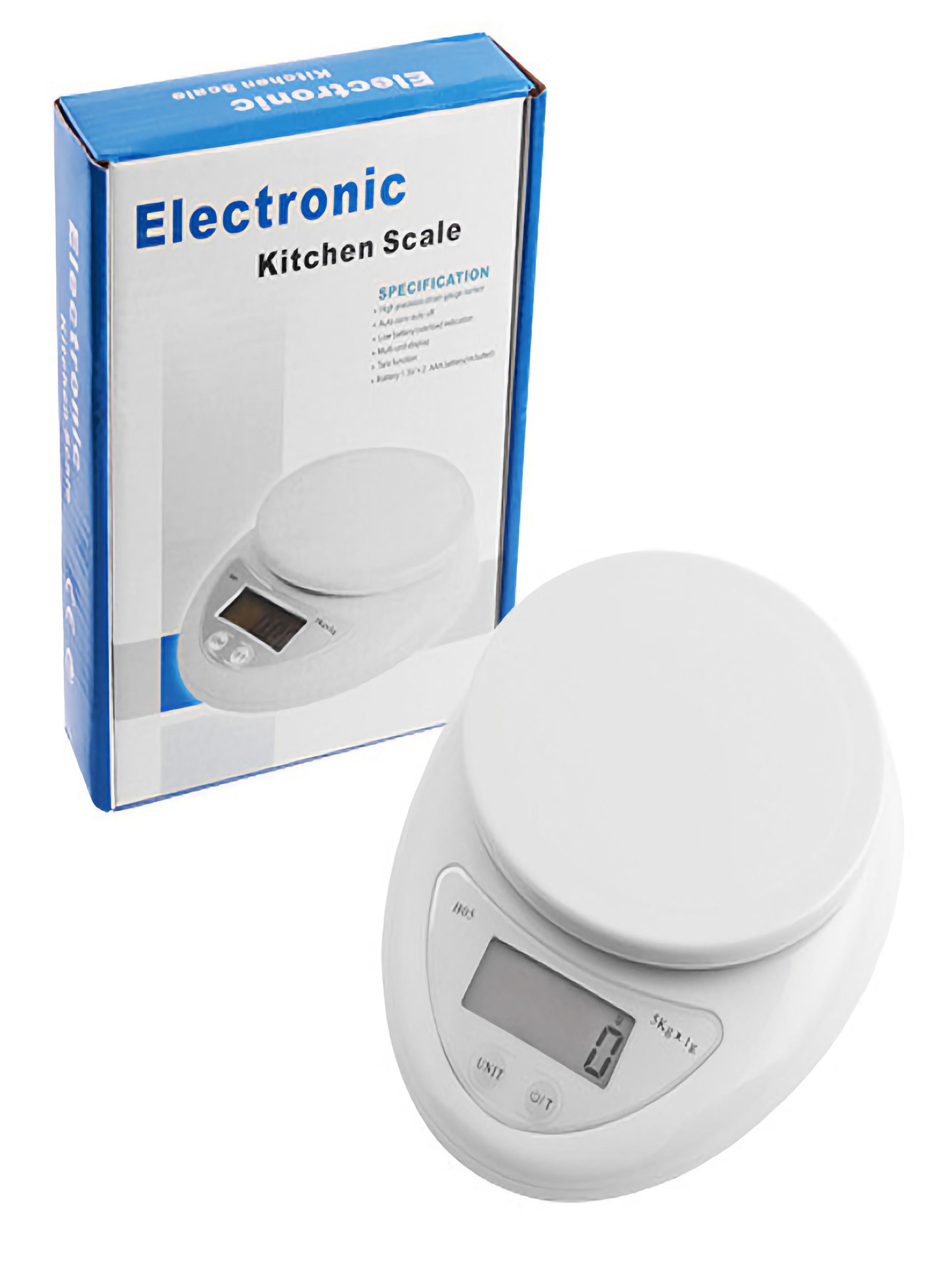 Ваги кухонні електронні Kayfovo B 05 домашні високоточні з LCD дисплеєм 1-5000 г (29124) Ваги кухонні електронні Kayfovo B 05 домашні високоточні з LCD дисплеєм 1-5000 г (29124)