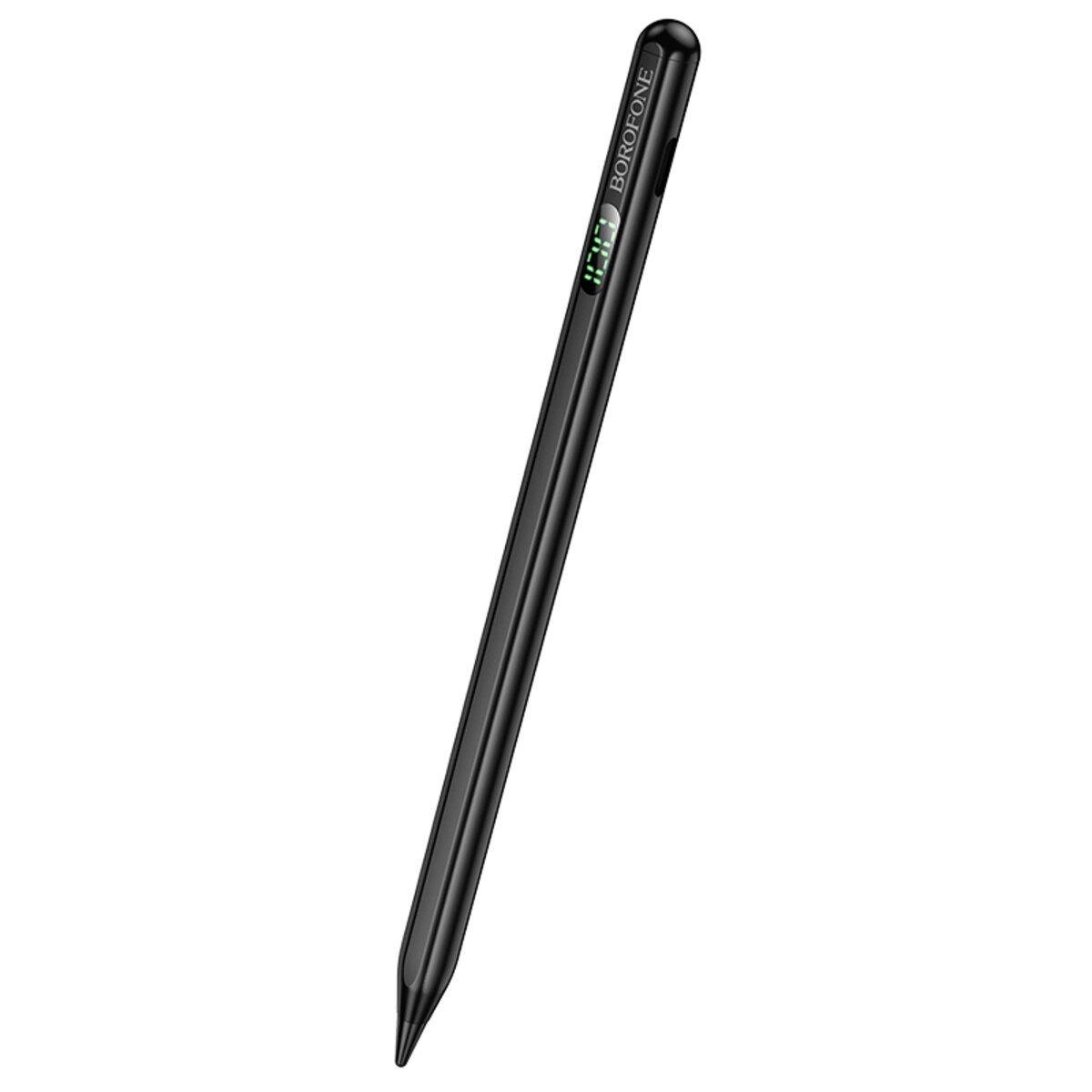 Стилус для планшета Borofone BG100 Universal active capacitive pen with digital display Black (6941991115950)