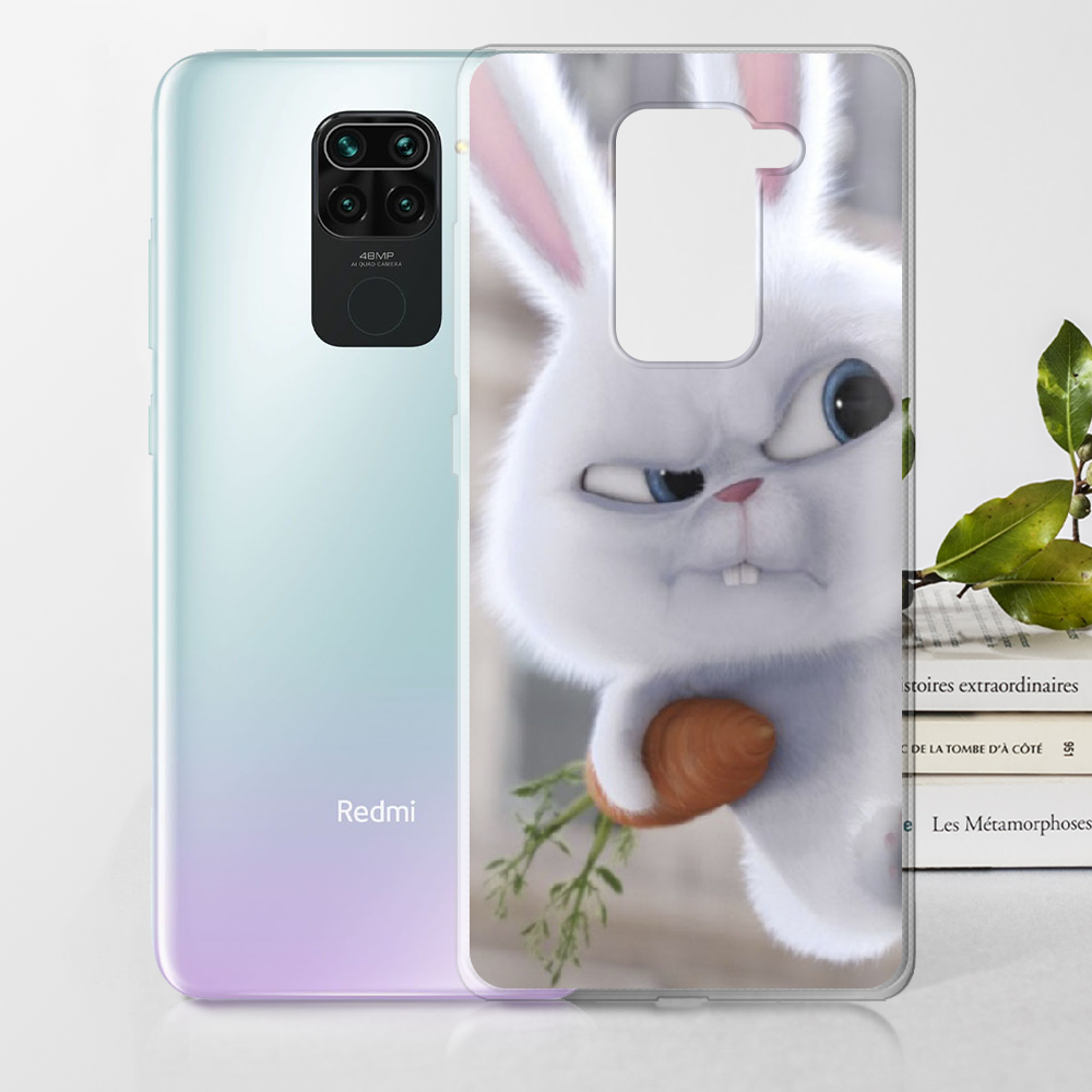 Чохол Boxface Xiaomi Redmi Note 9 Rabbit Snowball Прозорий силікон (39801-up1116-39801) - фото 2