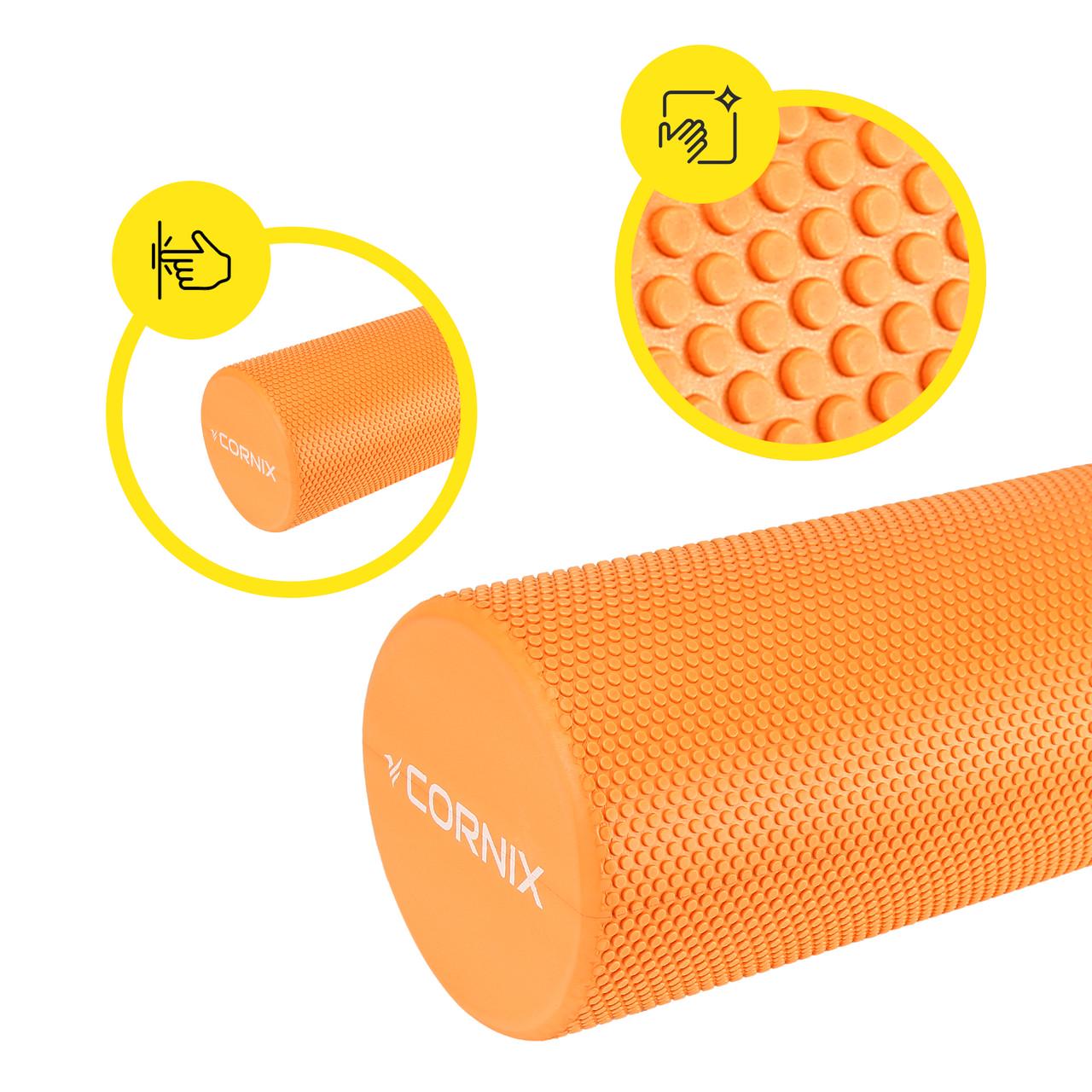 Масажний ролик Cornix EVA+ 45х15 см Orange (XR-0302) - фото 7