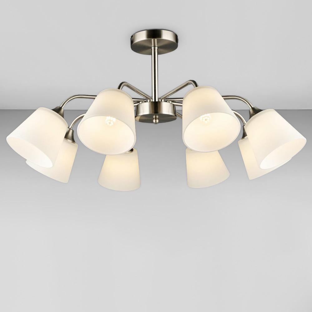 Люстра потолочная Light House SRS-20238/8 SN Никель/Белый