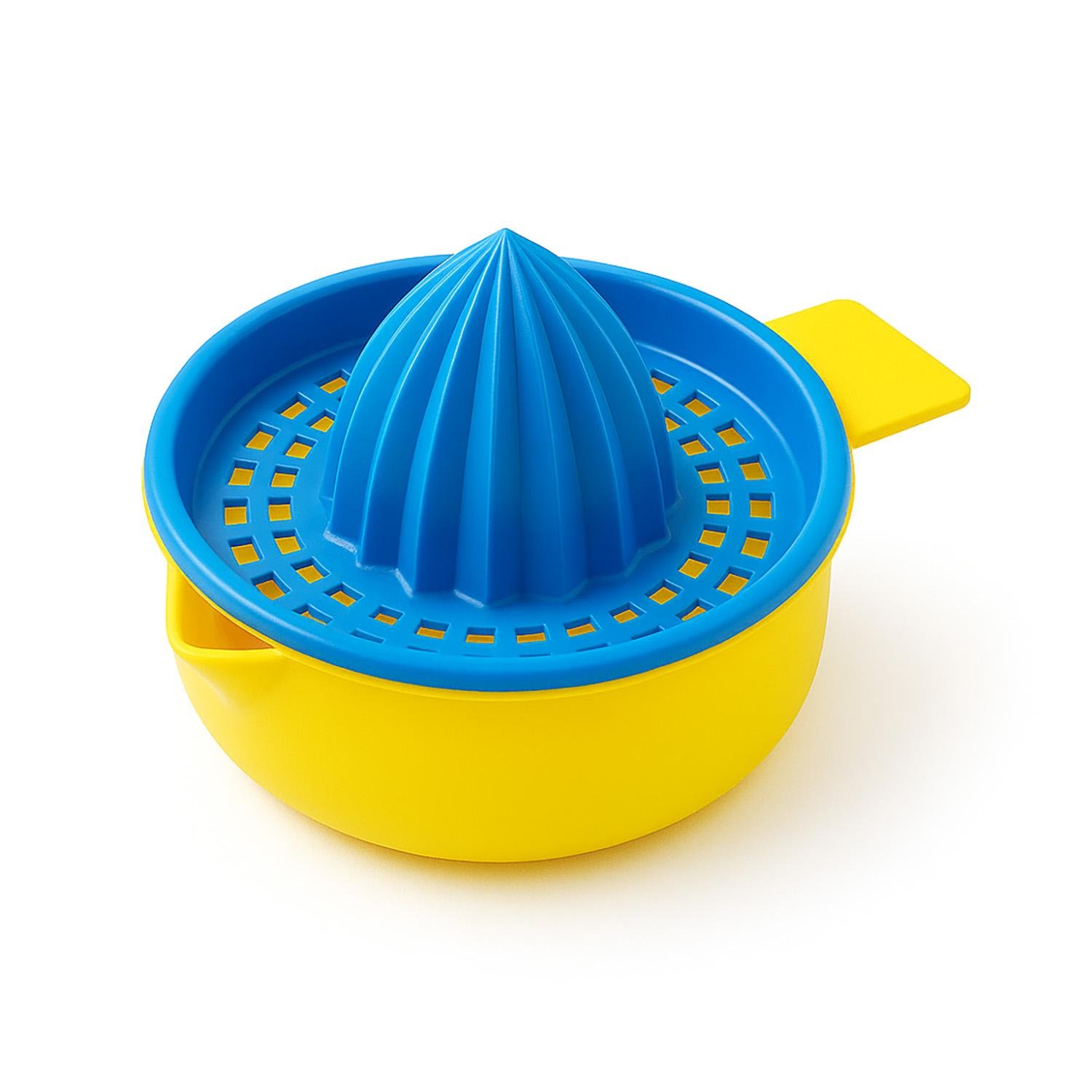 Соковыжималка ручная для цитрусовых 200 мл Желтый с голубым (87617)